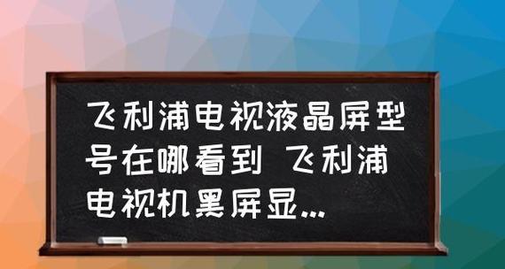 飞利浦电视黑屏问题解决方法（飞利浦电视开机后出现黑屏的原因及处理方法）  第1张